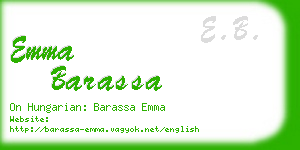 emma barassa business card